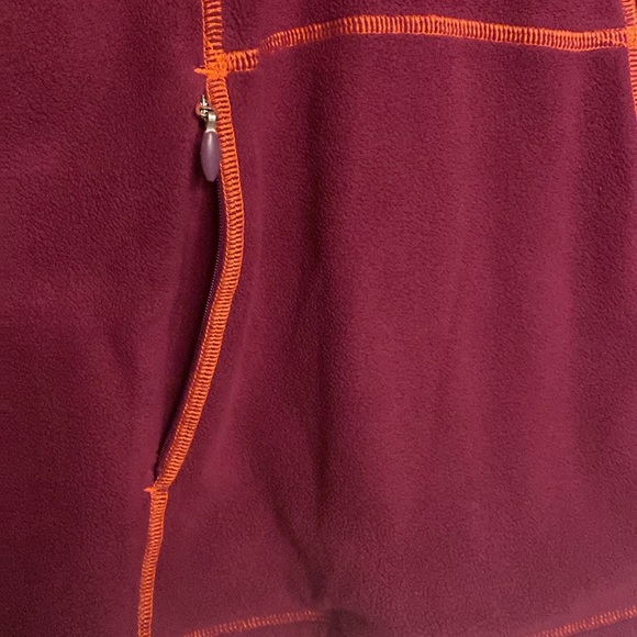 Athleta Sky High Polartec Hoodie, Size S, Color burgundy/Orange - Picture 2 of 12